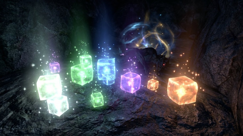 The Forge - Glowing essence cubes in different tiers
